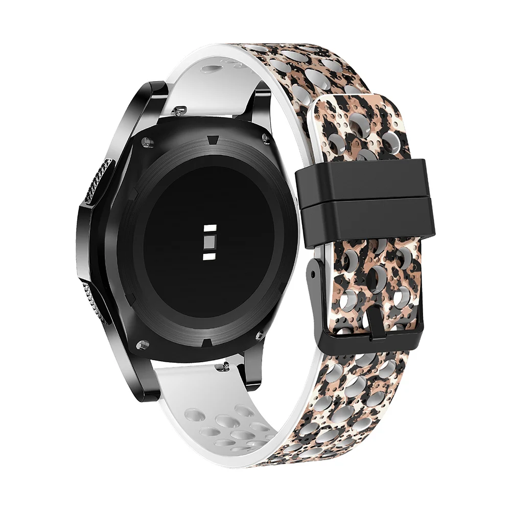 leopard Baaletc для samsung gear S2 20 мм быстрый спортивный силиконовый ремешок для часов Ремешок для Garmin Vivoactive 3 Band аксессуары - Цвет: leopard
