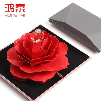 

Ring Box Douyin The Same Rose Ring Box Mori Proposal Diamond Ring Box Jewelry Creative Gift