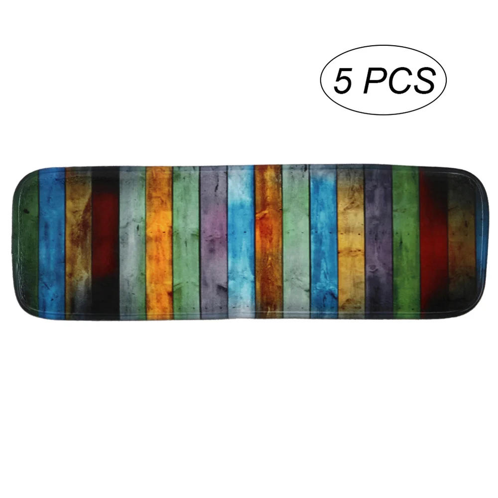 Нескользящие лестничные коврики 5 шт. моющийся коврик для лестничных протекторов