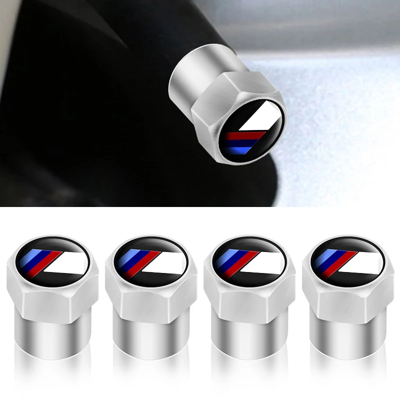 

4 Pcs Car Tire Wheel Valve Cap Air Protection Cover for Bmw M Sticker X1 X3 X4 X5 X6 X7 E46 E90 F20 E60 E39 F10 Car Accessories
