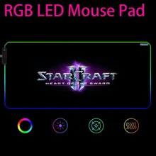 

Starcraft RGB LED Pc Gamer Accessories Deskmat 80x30CM Computer Gaming Mouse Mat XXL Mouse Pad Mice Keyboards Peripherals Office