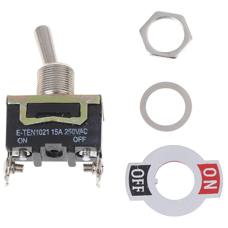 5pcs Hot New 15A 250V SPST 2Pin Heavy Duty Car Boat ON/OFF Rocker Toggle Switches