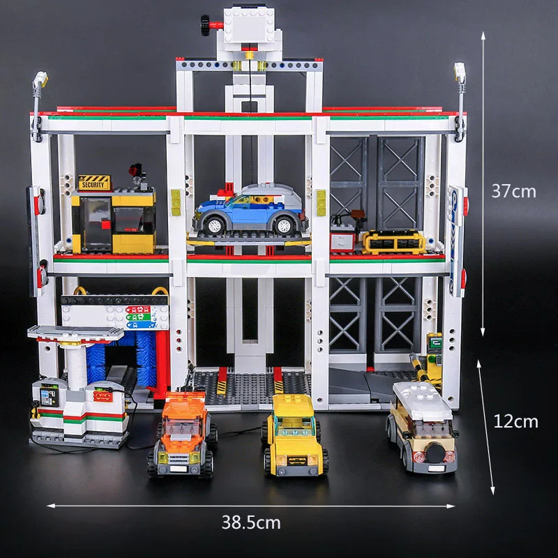

Building Blocks 02073 Compatible 4207 City Town Automatic Garage Building Blocks 1045pcs Assembled Bricks Children Toys