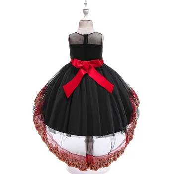 

2019 New Children Dress Baby Flower Girls Wedding Birthday Evening Party Dresses Sleevess Embroidery Lace Princess Tutu Dresses
