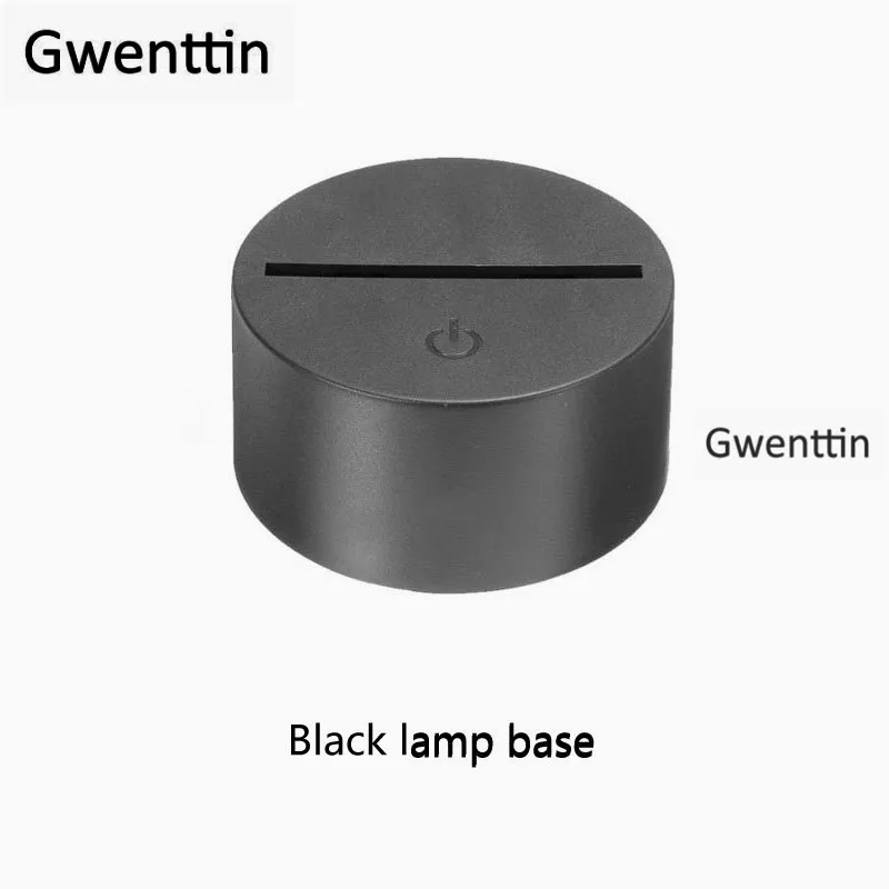 Lamp Base 3D Led Иллюзия ночные светильники Супермен Человек-паук USB мультяшный стол лампа сенсорный 7 цветов Изменение детей подарок световые светильники - Испускаемый цвет: Lamp Base