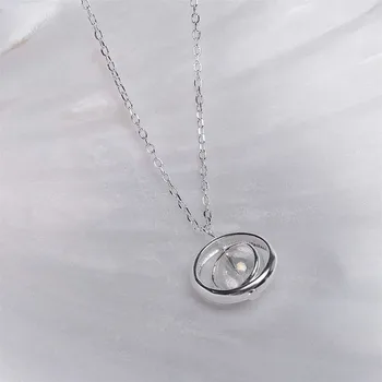 

100% Natural Crystal 925 Sterling Silver Necklace For Women Fashion Chain Fine Jewelry Necklaces & Pendants High Quality 925-161