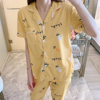 

SFIT Autumn Winter Girls Pijama Mujer Comfortable Women Pajamas Sets Short Sleeve Kimono Home Wear Serve V Neck Sleepwear Set
