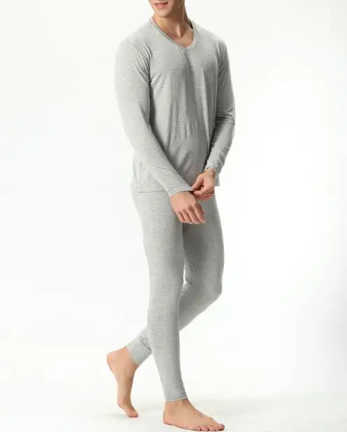 Autumn Men Pure Cotton Long Johns Elderly Loose High Waist Warm-Keeping