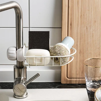 

Faucet Storage Rack Faucet Rack Kitchen Storage Stainless Steel Faucet Shelf Sponge Dish Cloth Finishing Rack Drain Rack hot