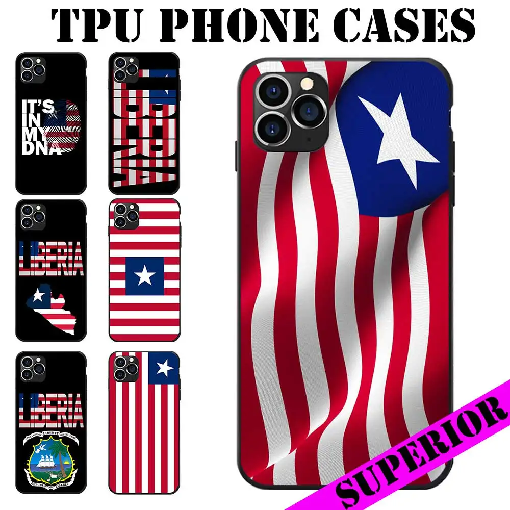 For Huawei P8 9 10 20 30 40 Mate Plus Pro Lite X Liberia Flag Text Coat of Arms Theme Soft TPU Phone Cases Cover Logo | Мобильные