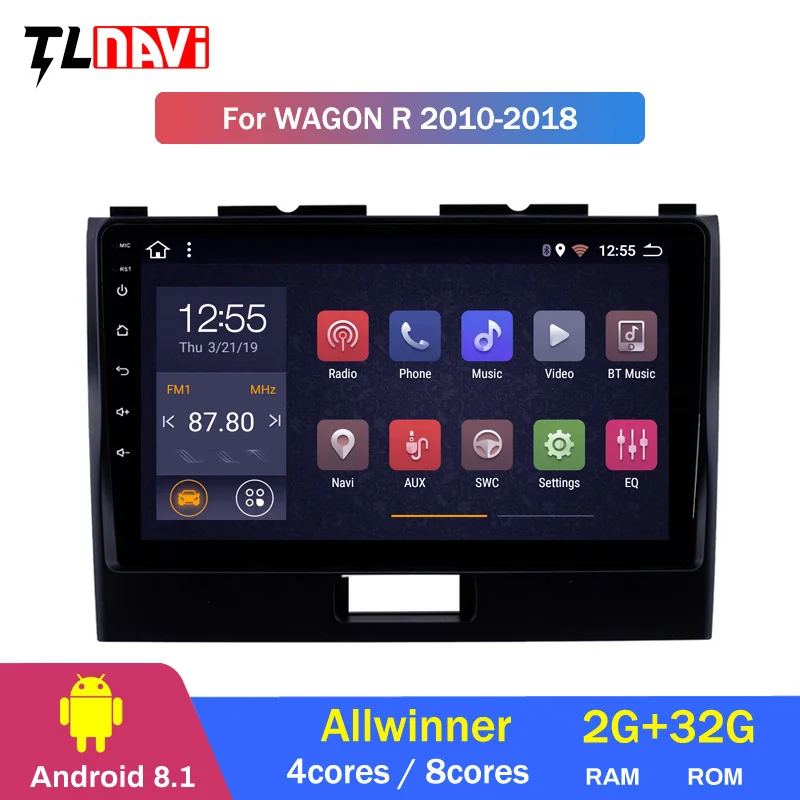 

2G RAM 32G ROM 9 inch IPS 2.5D Touchscreen Android 8.1 for WAGON R 2010-2018 SUZUKI WAGONR GPS Navigation Radio