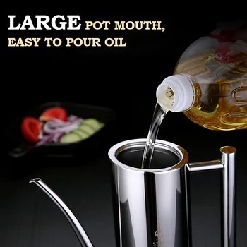 

New Olive Oil Dispenser Cooking Oil Dispenser Kitchen Stainless Steel Oil Pot Bottle Oil Vinegar Can Soy Sauce Pot Seasoning Bo