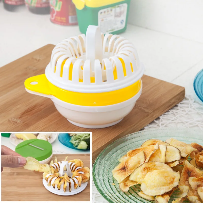 

Diy Microwave Oven Baked Potato Chips Homemade Maker Machine Device Fruit Slicer Cut Filter Kitchen Fruit Vegetable Tool