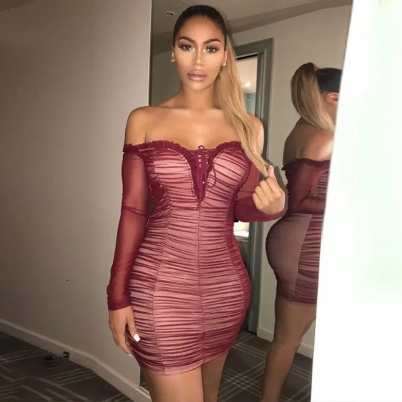 off the shoulder club dresses