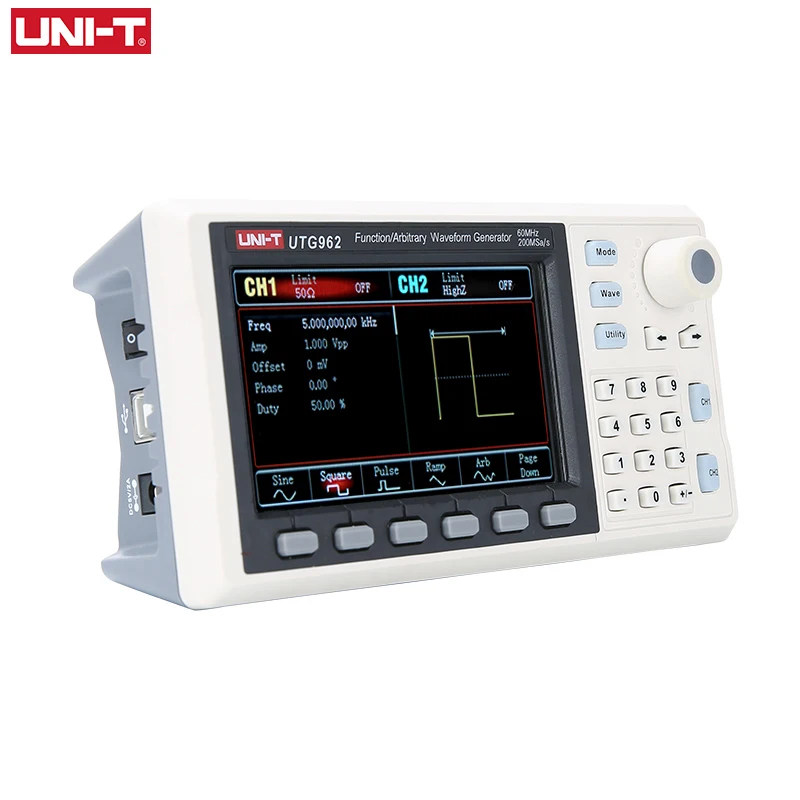 US $109.99 Uni T Utg932 Utg962 Function Singal Generator 30mhz 60mhz Dual Channel Frequency Sine Wave Arbitrary Waveform Generator