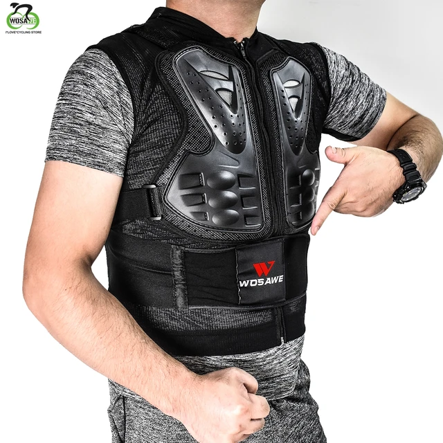 US $10.39 WOSAWE Sleeveless Back Support Protective Vest EVA Pad Snowboarding Skiing Sports Safety Jackets Pr