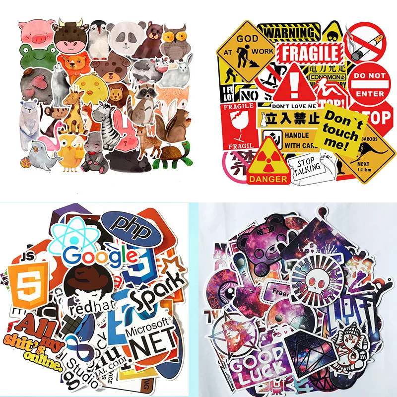 

50 PCS Anime Stickers Java Php Danger Banning Signs Reminder Decal Sticker DIY Laptop Luggage Snowboard Car Motorcycle Sticker