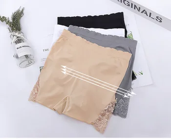 

Large size anti-lightning seamless lace safety pants summer abdomen hip-lift shorts seamless bottoming boxer briefs sexy shape