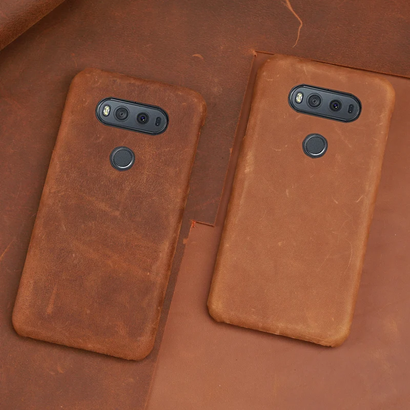 Crazy horse skin Phone Case For LG V10 V20 V30 V40 V50 ThinQ G3 G4 G5 G6 G7 G8s ThinQ K40 K50 Q7 Q6 Q Stylo4 Back cover