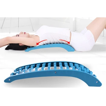 

2017 Roller Spine Pain Relief Lumbar Traction Stretching Device Waist Spine Relax Back Massage Board Upgrade