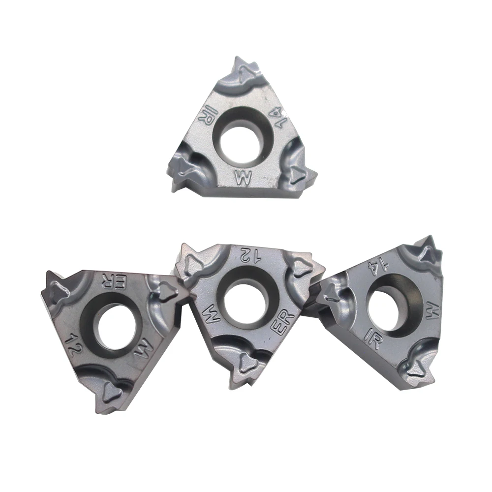 100pcs Thread turning tools 16IRM 16ERM 11W 12W 14W 19W IC908 carbide insert 55 angle cnc tool tungsten 16ir 16er