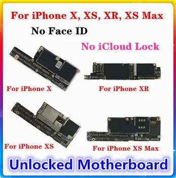 

Unlocked X Motherboard For iPhone X, XS, XR, XS Max motherboard Without Face ID Original Free iCloud With IOS Update LTE Support