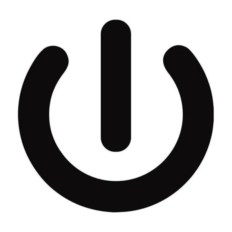 

Creative Stylish Power Button Car Stickers Laptop Accessories KK Vinyl Motorcycle Decal PVC 13cm*13cm