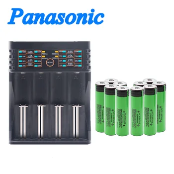 

Panasonic18650 3.7V 3400 mAh Lithium Rechargeable Battery NCR18650B with Pointed(No PCB) flashlight batteries+USB 18650 charger