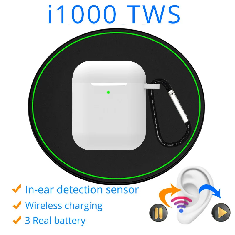 

i1000 tws Wireless headset bluetooth earphones support in ear detect sensor sport headphone pk i80 i200 i9000 tws for all phones