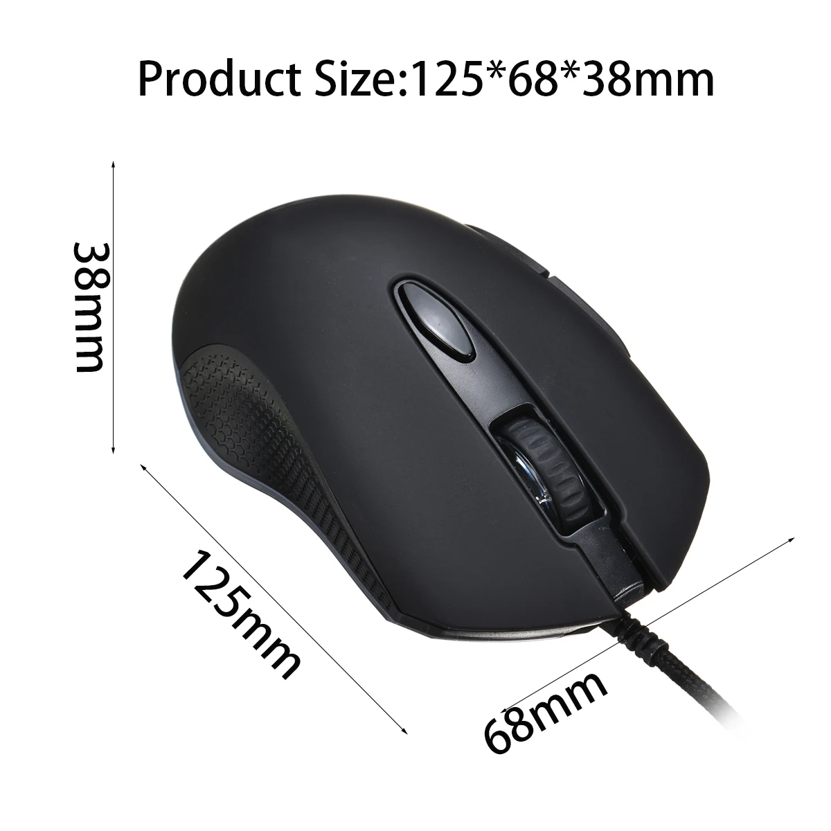 Pohiks 1 шт. Проводная RGB игровая мышь 8 программируемых кнопок 4800 dpi Регулируемая оптическая игровая мышь эргономичная мышь