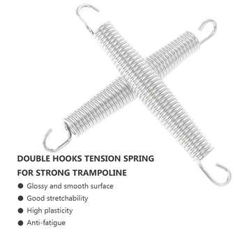 

20PCS Trampoline Springs Stainless Steel Tension Spring Versatile Double Hook Spring Sturdy Extension Spring for Home Store Use