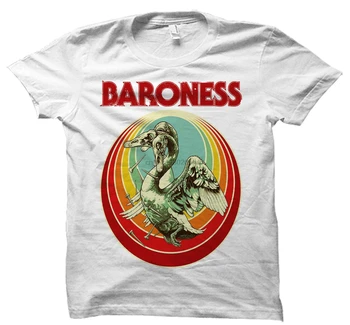 

BARONESS NEW WHITE T SHIRT Kylesa Mastodon Melvins Neurosis Opeth Cotton shirt
