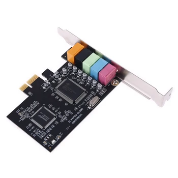 

PCI-E Sound Card 5.1 Channels CMI8738 Chipset Audios Digital Desktop PCI Express Cards TXC090