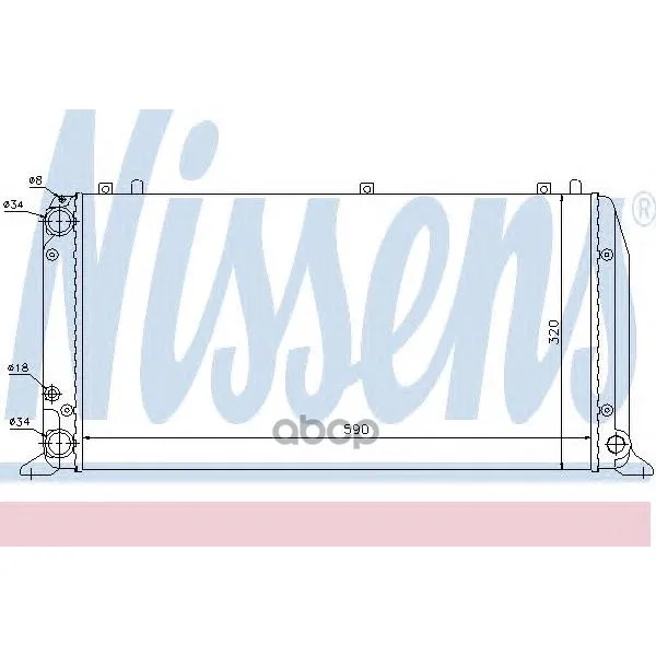Радиатор Audi A80 1.6-2.0 86-94 Nissens 604361 Nissens арт. 604361