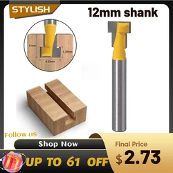 1pc 6mm shank t slot cortador conjunto de bits de roteador hex parafuso buraco chave bits t entalho fresa para madeira carpintaria fresa