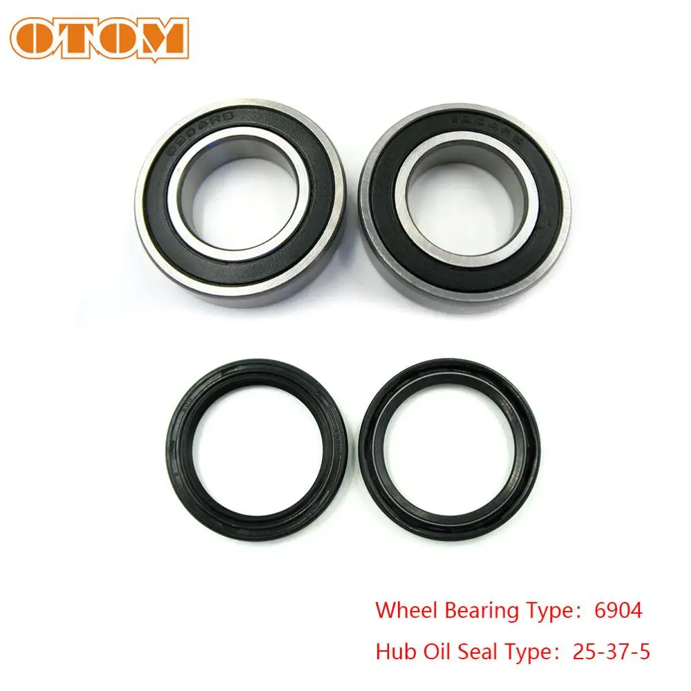 OTOM Motorcycle Accessories Front Rear Wheel Hub Oil Seal Bearing Set For KAWASAKI KX250F KX450F 2007- Dirt Bike Enduro