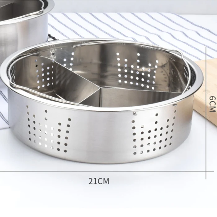 Нержавеющая сталь горшок Пароварка Корзина яйцо Пароварка стеллаж разделитель для скороварки горшок PI669