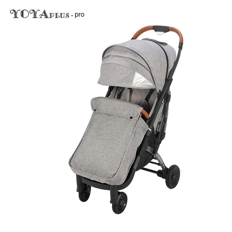 FREE SHIPPING RUSSIA yoyaplus-pro light weight baby stroller with handmade leather armrest & handle