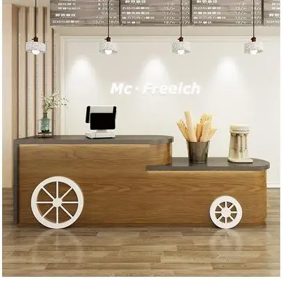 Paint front desk, kindergarten bar counter, early education center reception desk, simple beauty salon cashier counter