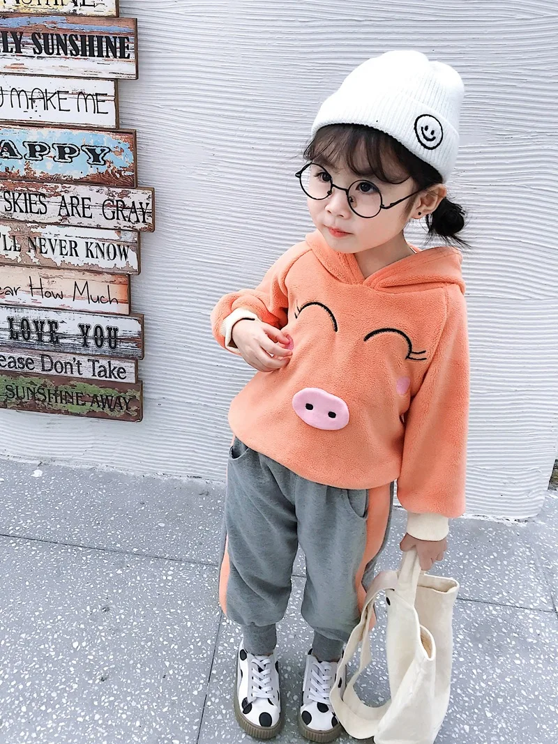 Baby Girls' Sets Winter Long-sleeved Coat and Pants - Цвет: 3