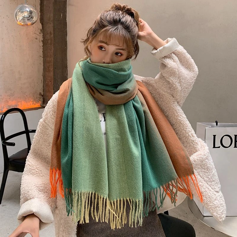 liefdadigheid theater Aankondiging 2022 Nieuwe Gradient Kasjmier Sjaal Voor Vrouwen Warm Winter Wol Sjaals  Dames Sjaals En Wraps Kwastje Pashmina Stola Foulard|Sjaal voor vrouwen| -  AliExpress