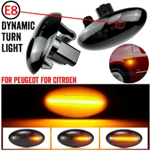 

LED Dynamic Turn Signal Light Flowing Water Side Marker Indicator Light For Peugeot 307 206 207 407 107 607 Citroen C1 C2 C3 C5