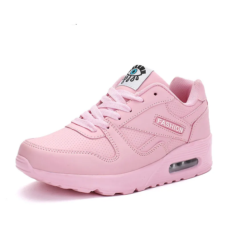 Leather Pink Женская обувь; коллекция года; женские кроссовки на шнуровке; tenis feminino; модная весенняя женская обувь из искусственной кожи; прогулочная обувь; женская обувь на плоской подошве - Цвет: Leather Pink