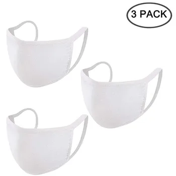 

3pcs Face Mask Black Dust Pollution Mouth Windproof Mask Pm2.5 Windproof Foggy Haze Pollution Reusable Cotton Mouth Cover