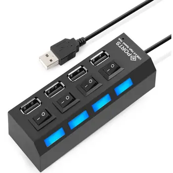 

4 Port USB3.0 Hub High Speed 5Gbps USB Hub With Individual On/Off Switch USB HUB Splitter Adapter For Windows Laptop PC
