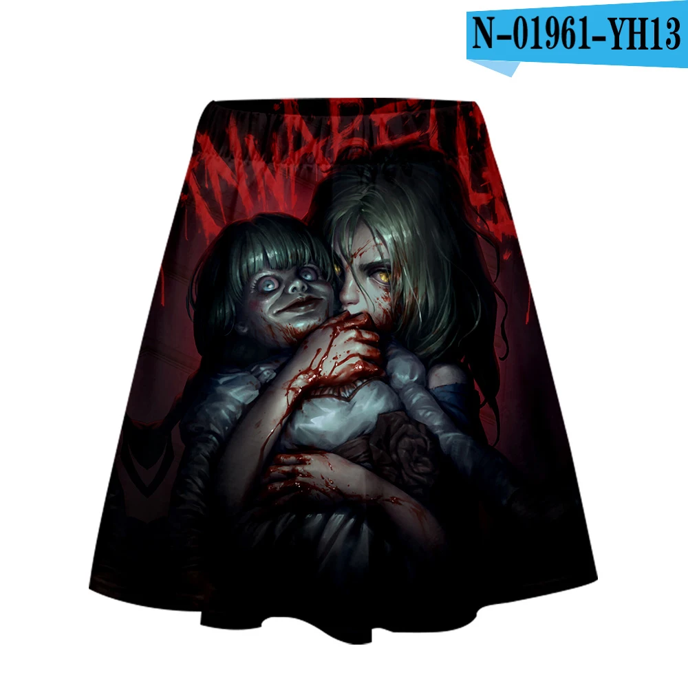 Горячая Annabelle 3D юбка Harajuku Повседневное стиль Harajuku поп юбки сексуальный Kpop Для женщин Повседневное Лидер продаж Мода - Цвет: 2