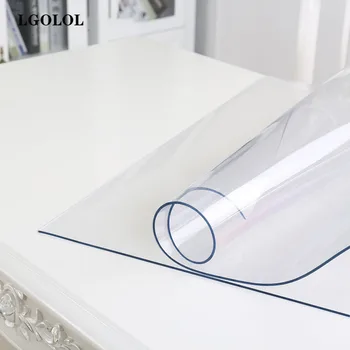 

PVC Tablecloth Soft Glass Waterproof Oilproof Work Tablecloth Size 100x1000cm 4 Models Can Choose Free Shipping RoundTablecloth