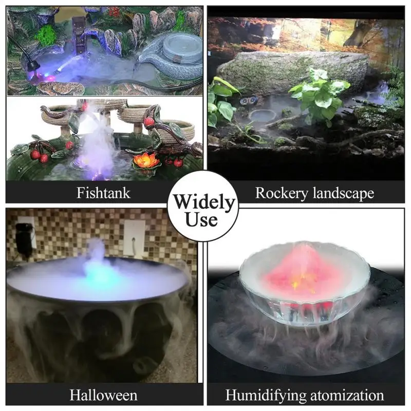 12 LED 500mL/H Incubator humidifier Ultrasonic Mist Maker 20mm Fogger Water Fountain Pond Atomizer Air Humidifier