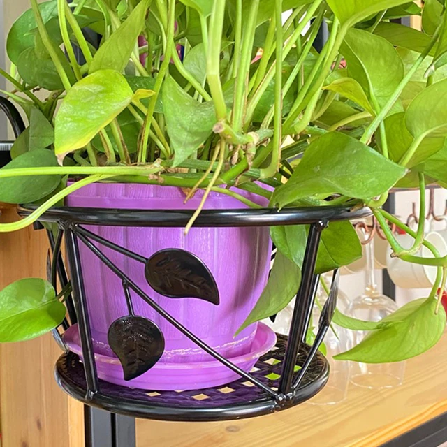 Pot De Fleurs Pour Balcon, Support De Panier Suspendu, Support De Rail Rond,  Jardinière Pour La Décoration De Jardin De La Maison - Pots De Fleurs Et  Jardinières - AliExpress