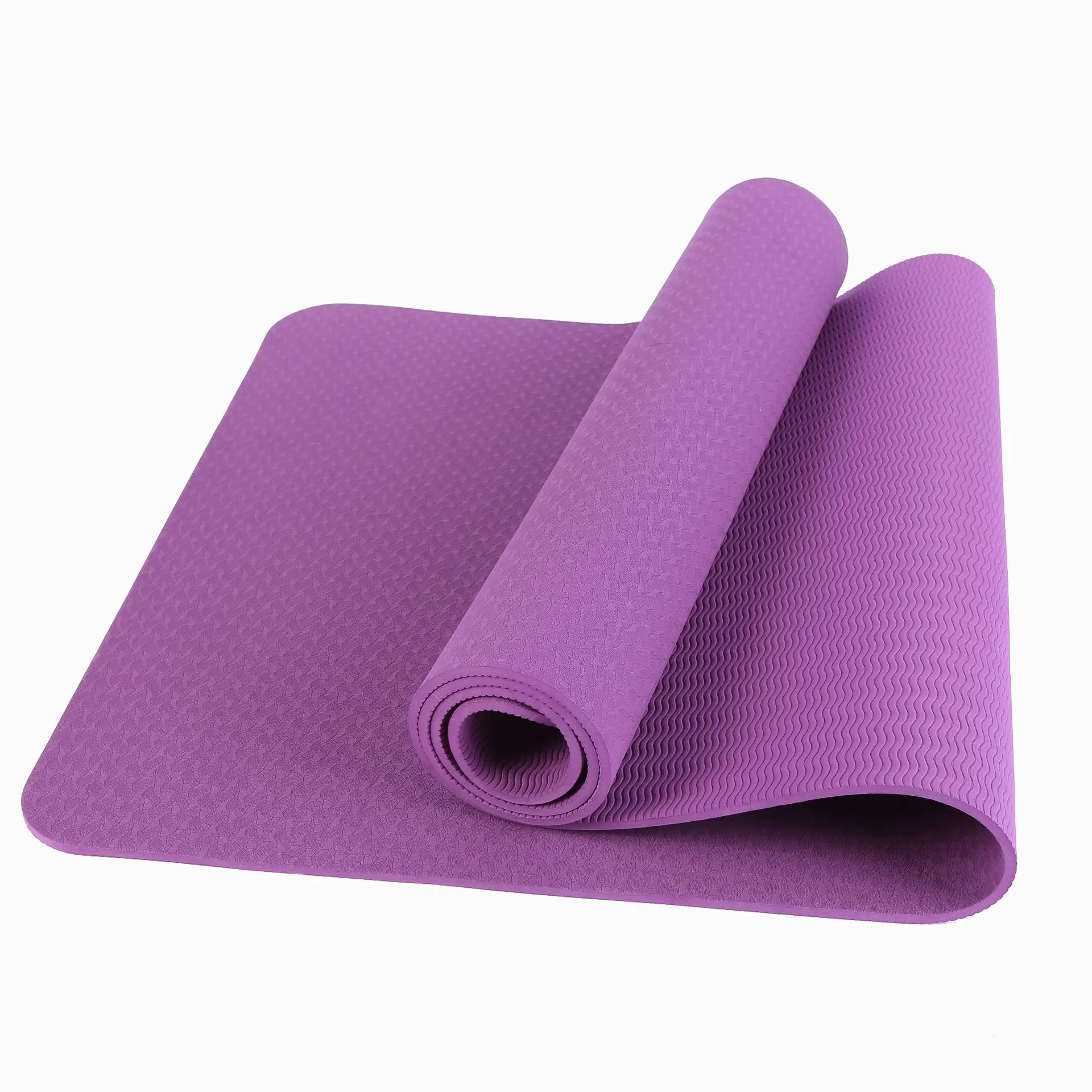 

Monochrome Yoga Mat TPE Widened 183*80*0.6 Cm Gymnastic Mat Body Position Line Yoga Mat Anti-slip Yoga Mat 6 Mm